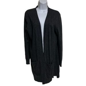 Matty M Open Front Pocketed Cardigan Sweater Womens Size M